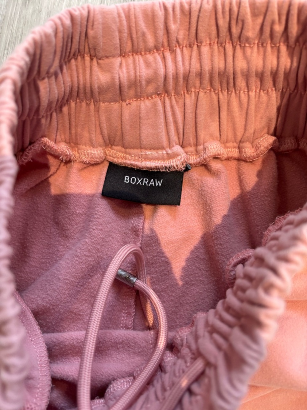 BOXRAW KALIESHA High Waisted Dusty Pink Athletic Shorts - Picture 2 of 7